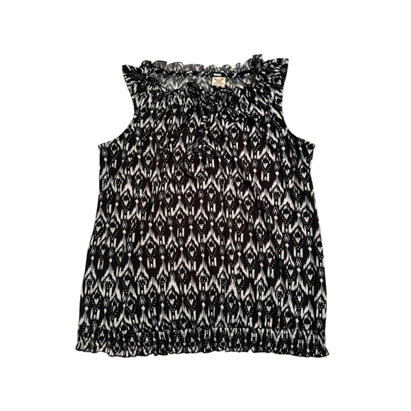 Faded Glory Tops - Faded Glory Smocked Blouse Womens 1X / 16W Black & White Summer Lightweight